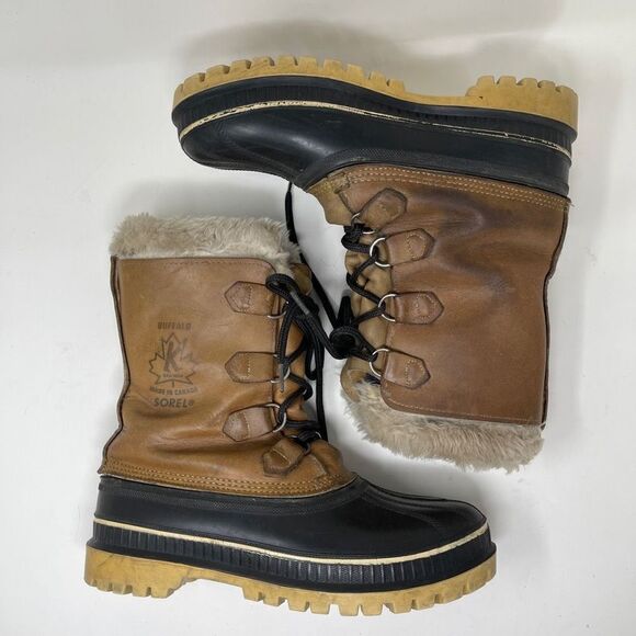 Sorel Men's Buffalo Kaufman Insulated Wool Lined Snow Duck Boots Size 8 - Picture 5 of 10